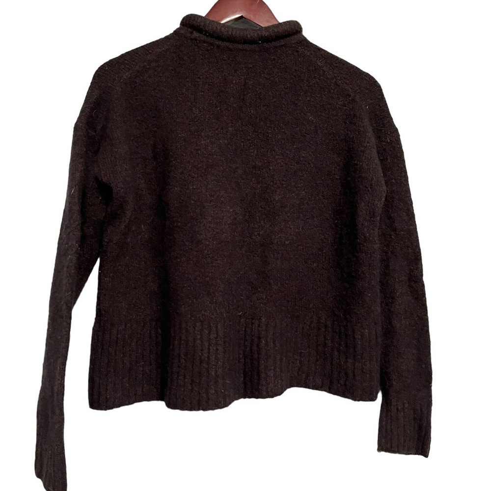Madewell Dark Brown Funnel Neck Cozy Sweater - Picture 4 of 8